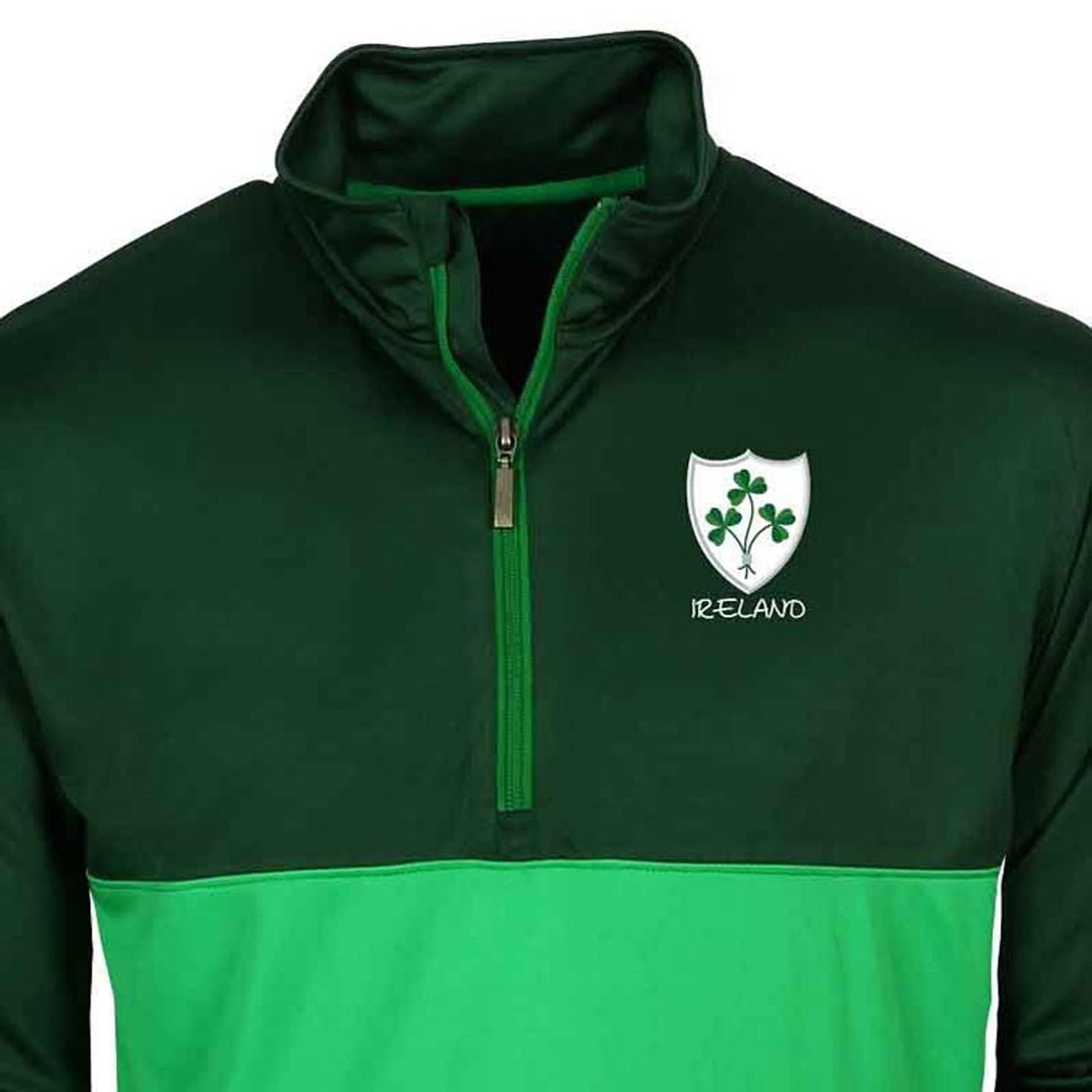 MRSMN-GR/KE Ireland Quarter Zip Rugby Men's Sweatshirt Closely Creative Irish gift