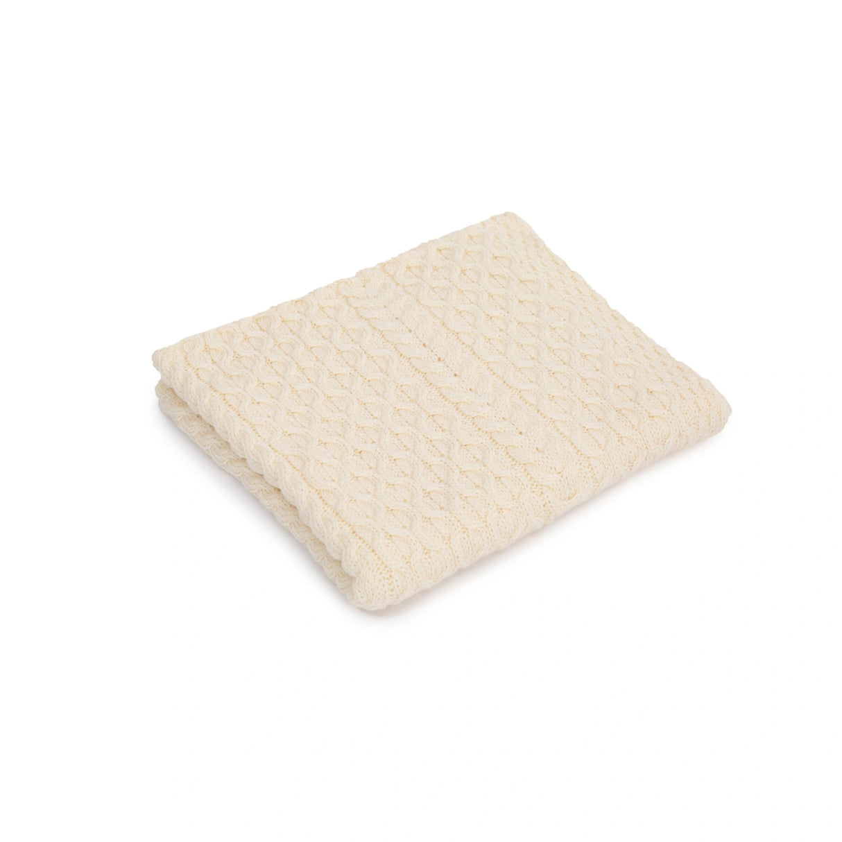 MT125-100-OS Aran Fisherman Honeycomb Blanket- Cream Creative Irish Gifts