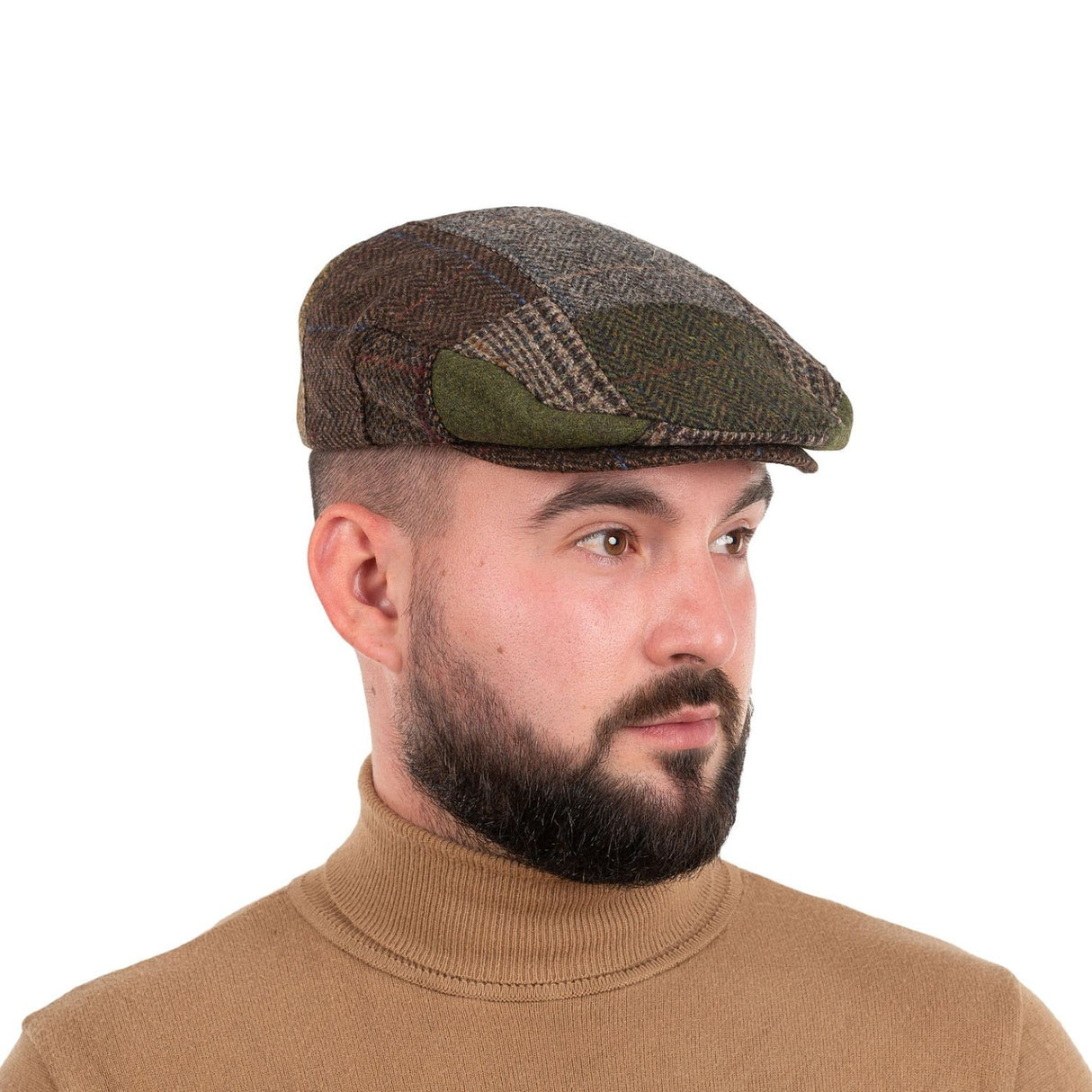 Green Patchwork Flat Cap Creative Irish Gifts