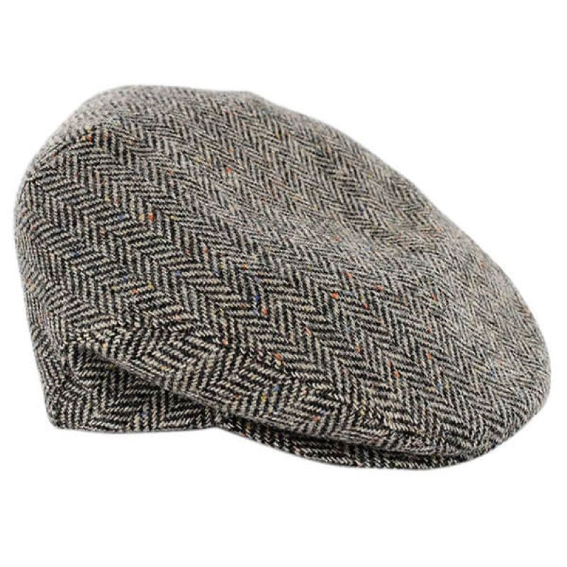 Irish Trinity Flat Cap, Grey studio Tweed Creative Irish Gifts