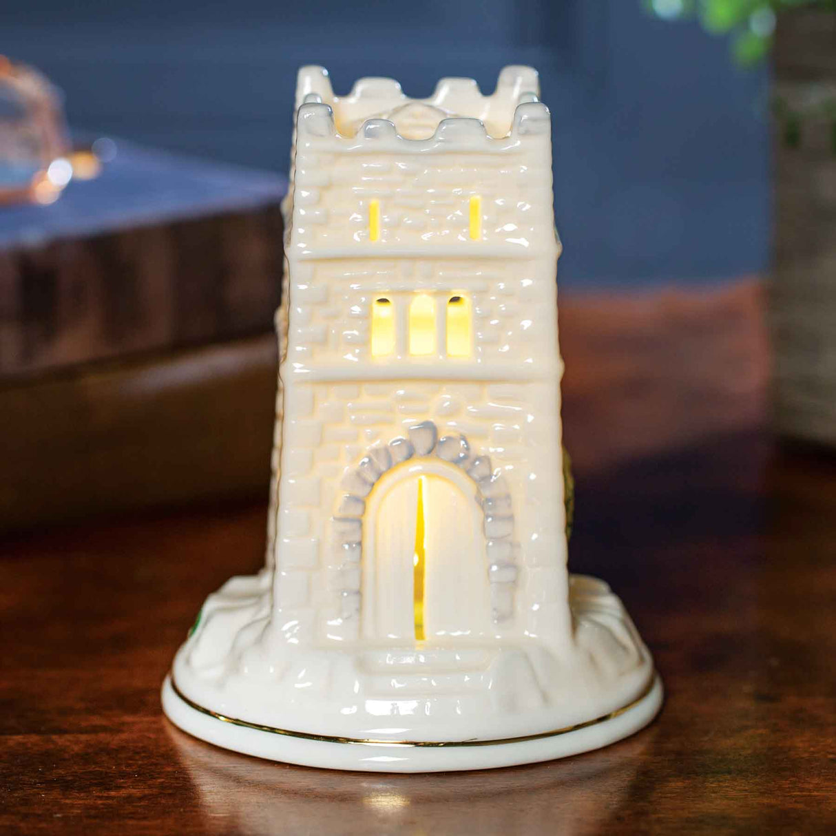 Belleek Monea Castle Lamp - Creative Irish Gifts