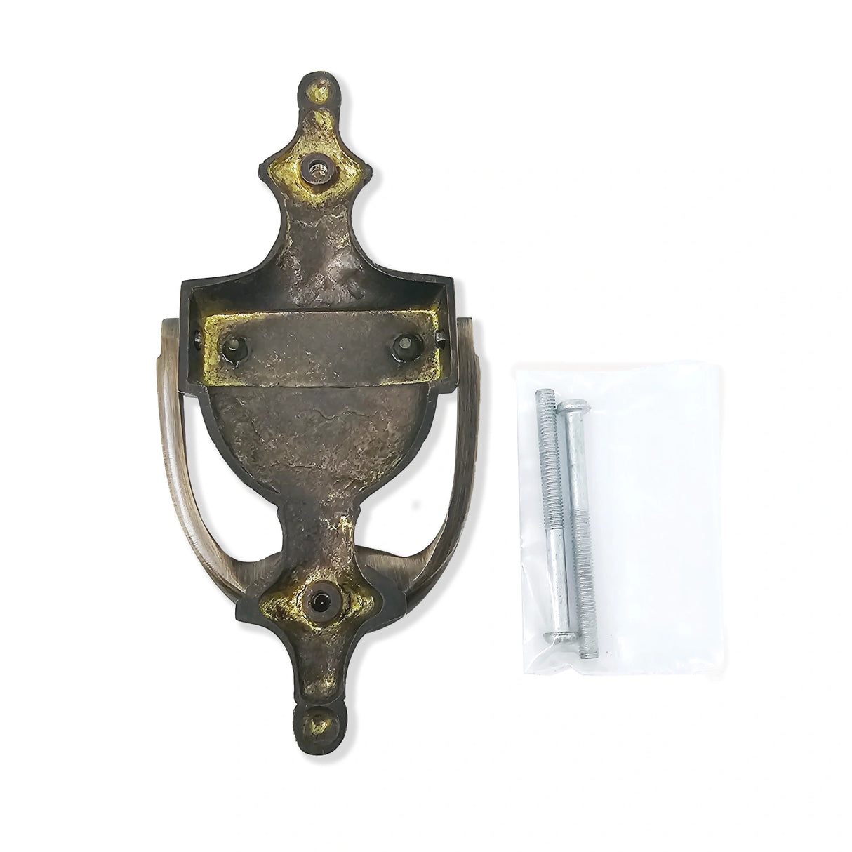 OG557 Irish Claddagh Brass Door Knocker Antique Finish Back Creative Irish Gifts