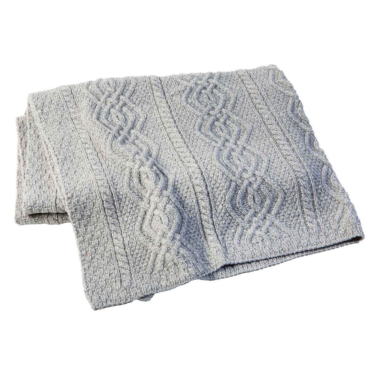 Dara Merino Wool Aran Throw, Oatmeal - Creative Irish Gifts