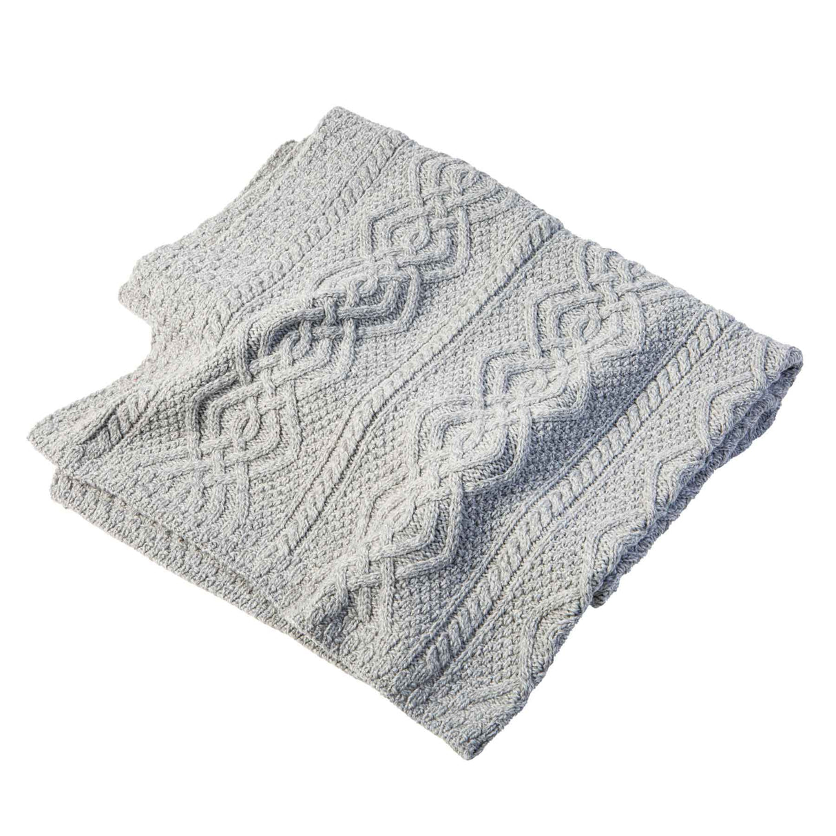 Dara Merino Wool Aran Throw, Oatmeal - Creative Irish Gifts