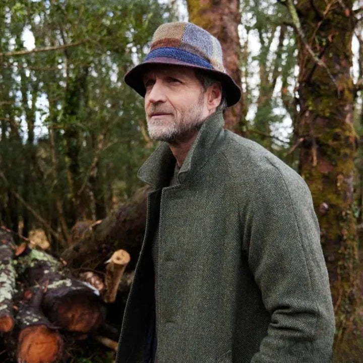 Men's Irish Tweed Feather Walking Hat