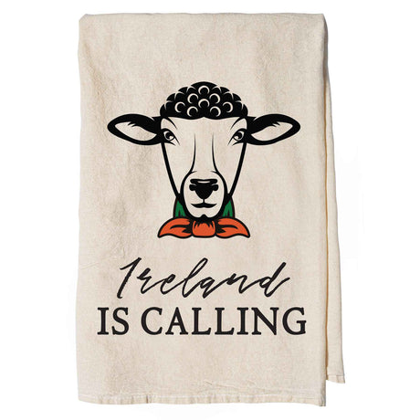 Ireland is Calling Sheep Stamp Tea Towel - Creative Irish Gifts
