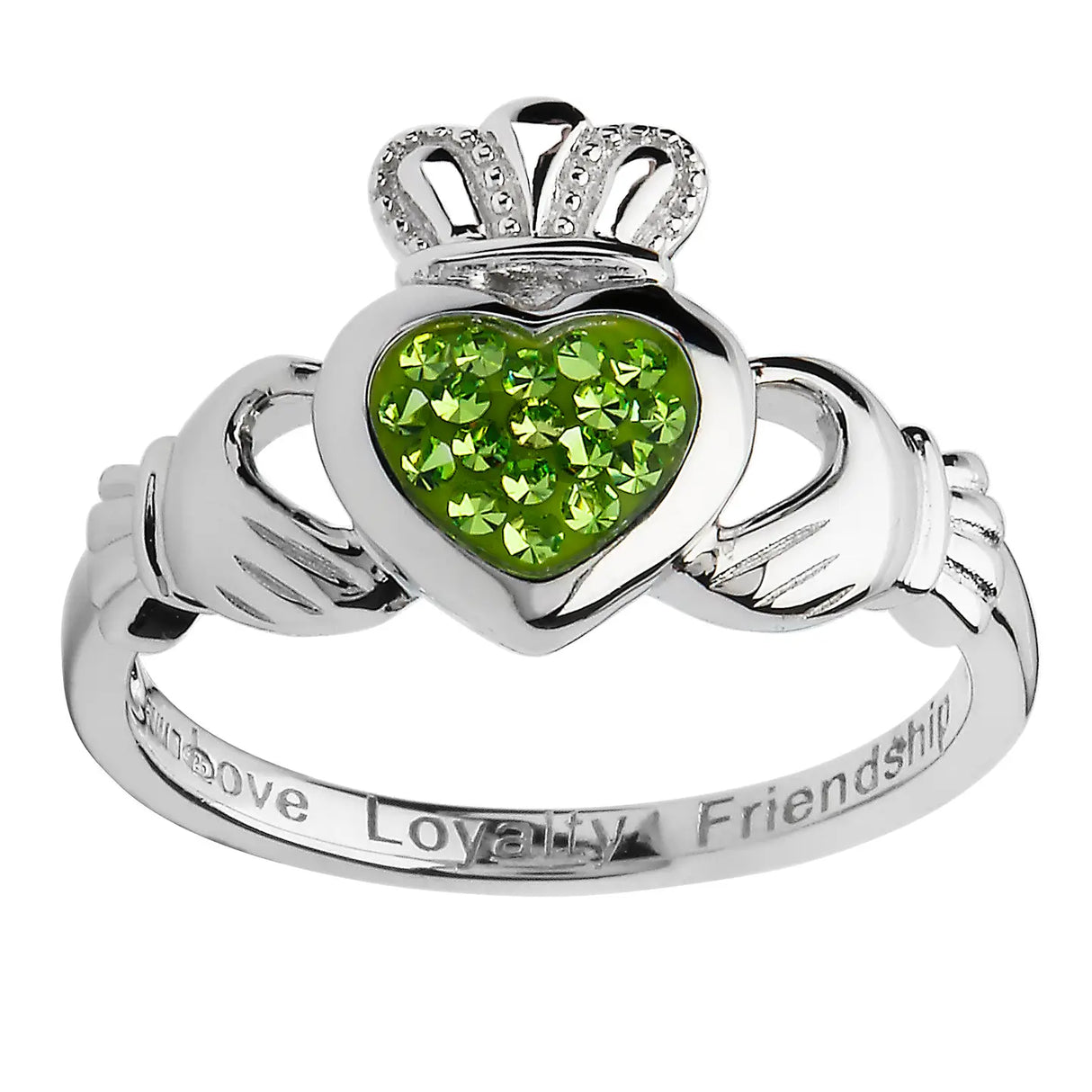 SW86 Claddagh Irish Ring with Swarovski Crystals Creative Irish Gifts
