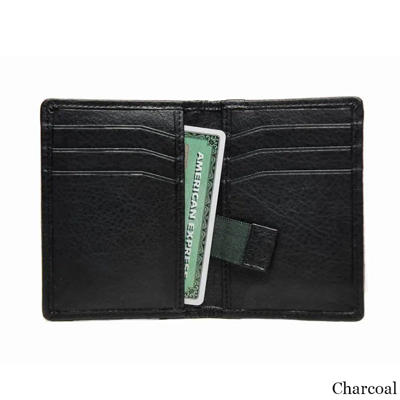 Scottish Harris Tweed Bi-Fold Card Holder, Charcoal-Creative Irish gift