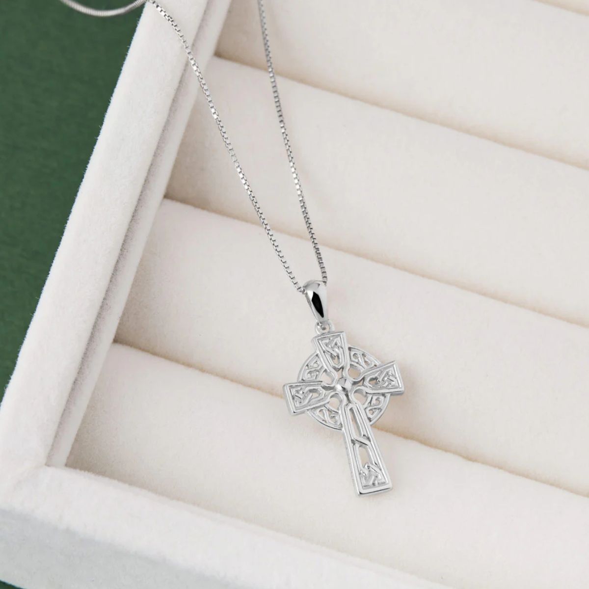 Silver Small Filagree Celtic Cross Necklace - Creative Irish Gifts