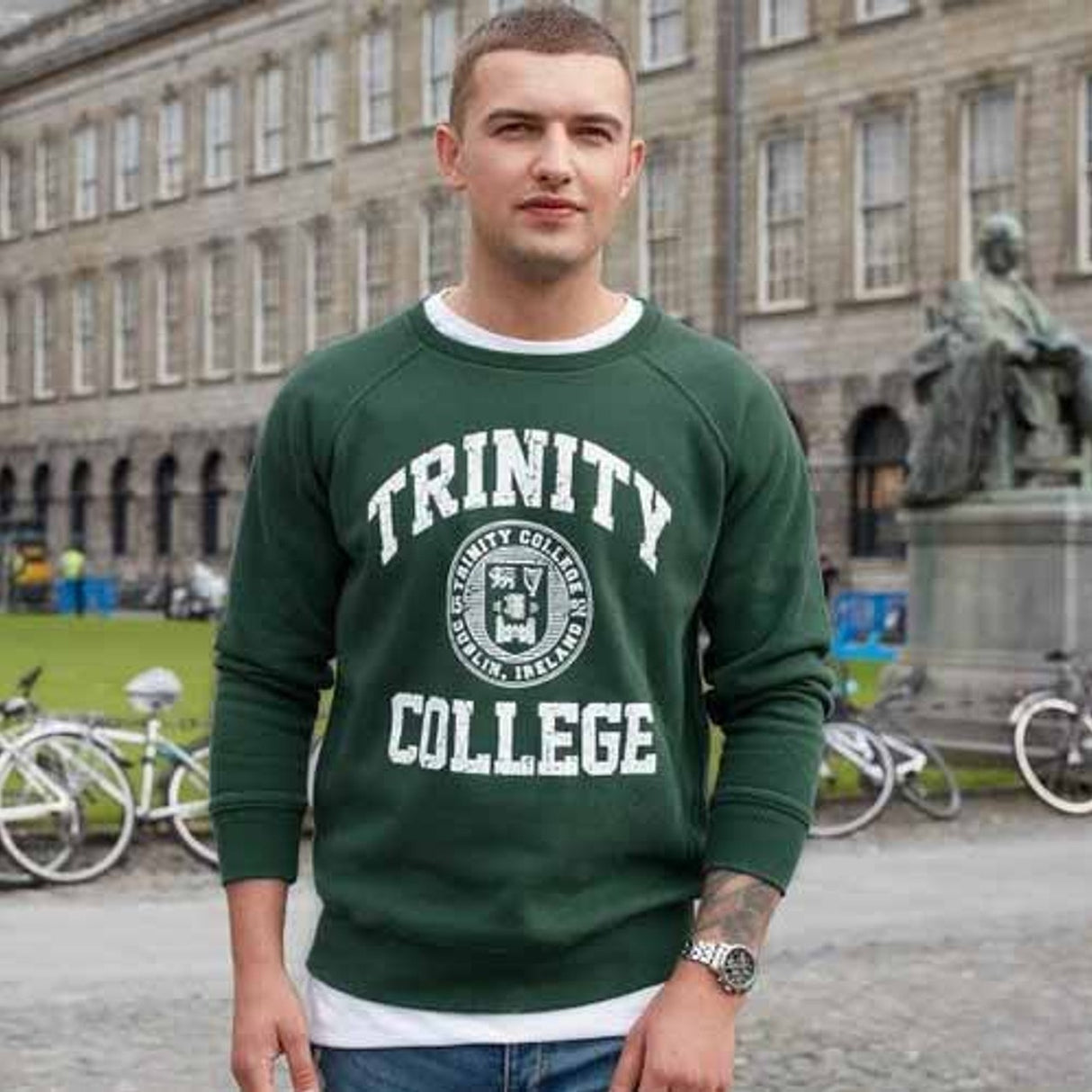 TRIN5005 Men's Authentic Irish Trinity College Sweatshirt Lifestyle Creative Irish gift