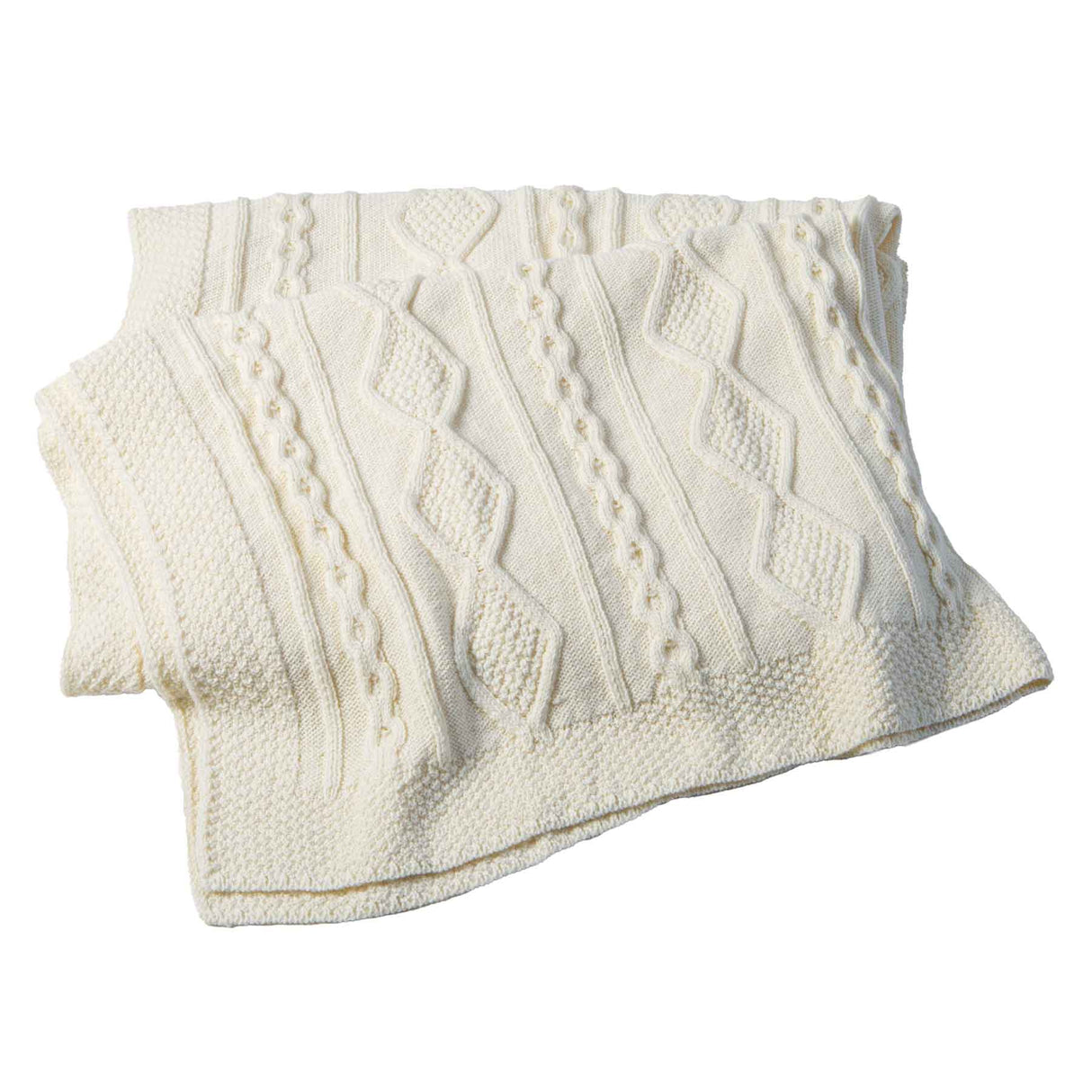 Diamond Cable Throw - Creative Irish Gifts