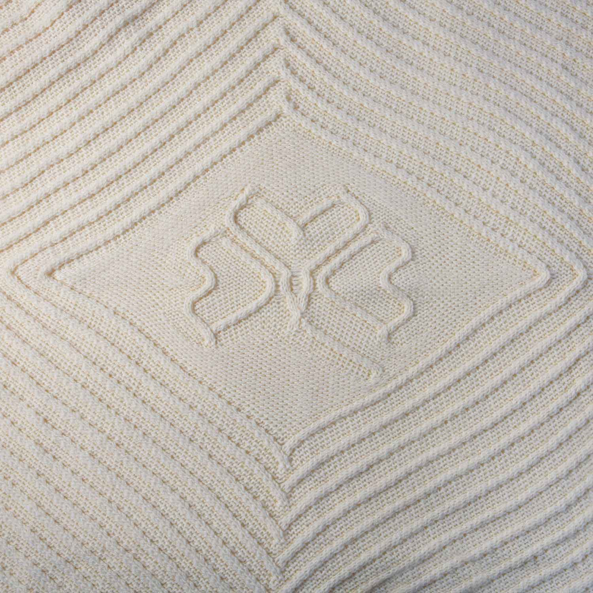 Irish Wool Throw with Shamrock Design, Cream - Creative Irish Gifts