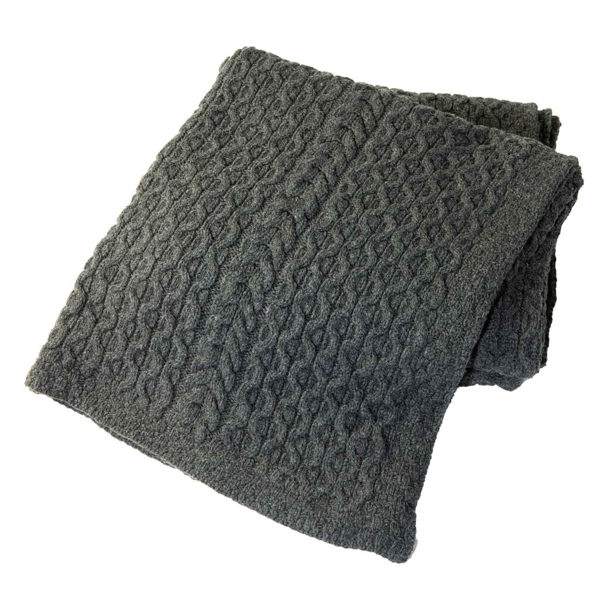 Honeycomb King Throw, Grey - Creative Irish Gifts
