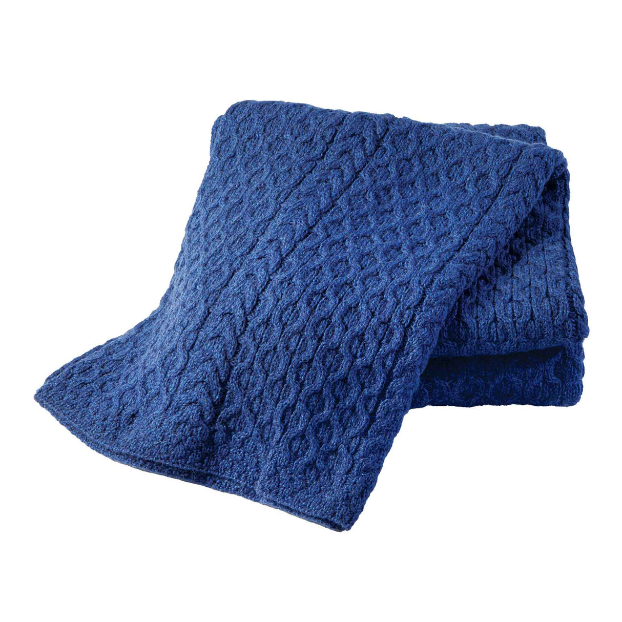Honeycomb King Throw, Blue - Creative Irish Gifts
