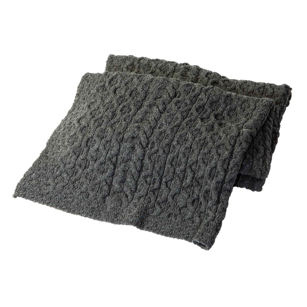 Fisherman Honeycomb Cable Throw, Grey - Creative Irish Gifts
