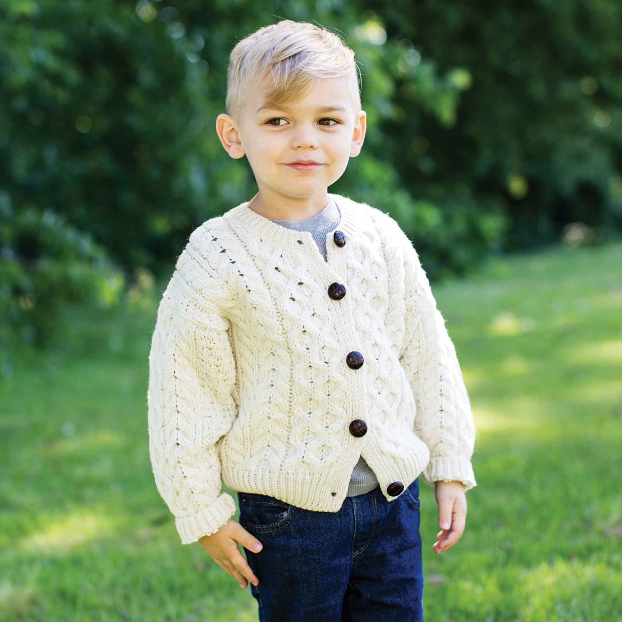 Child's Aran Knit Cardigan - Creative Irish Gifts