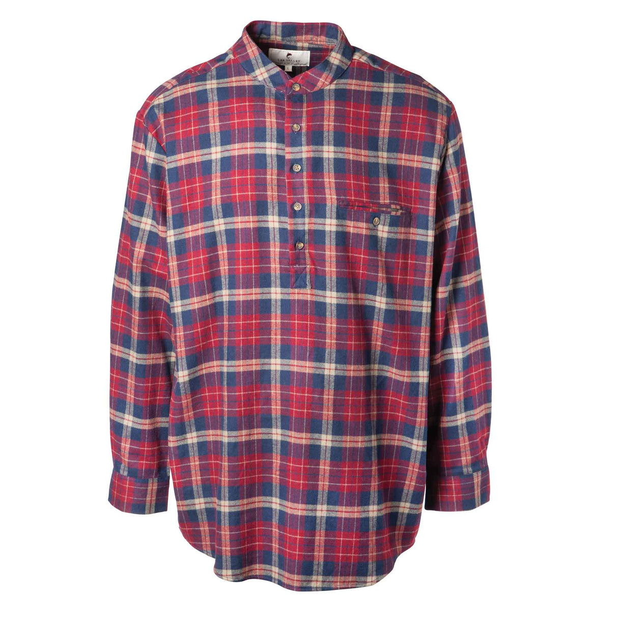 Maroon Check Grandfather Shirt - Creative Irish Gifts