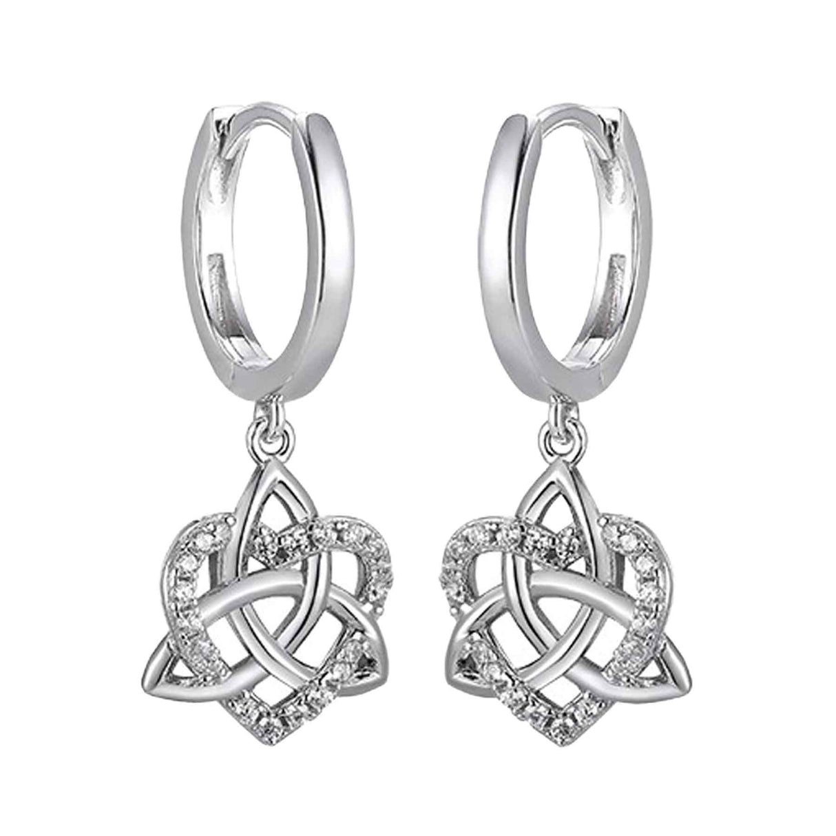 Trinity Knot Heart Earrings - Creative Irish Gifts
