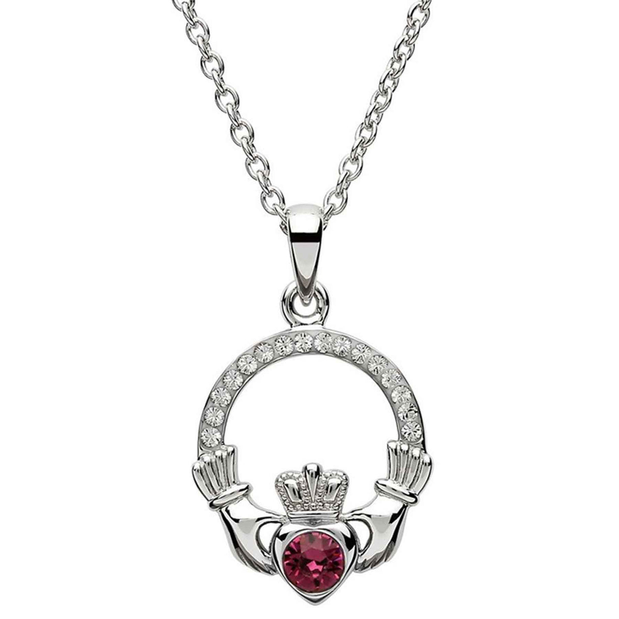 Claddagh Birthstone Necklace - Creative Irish Gifts