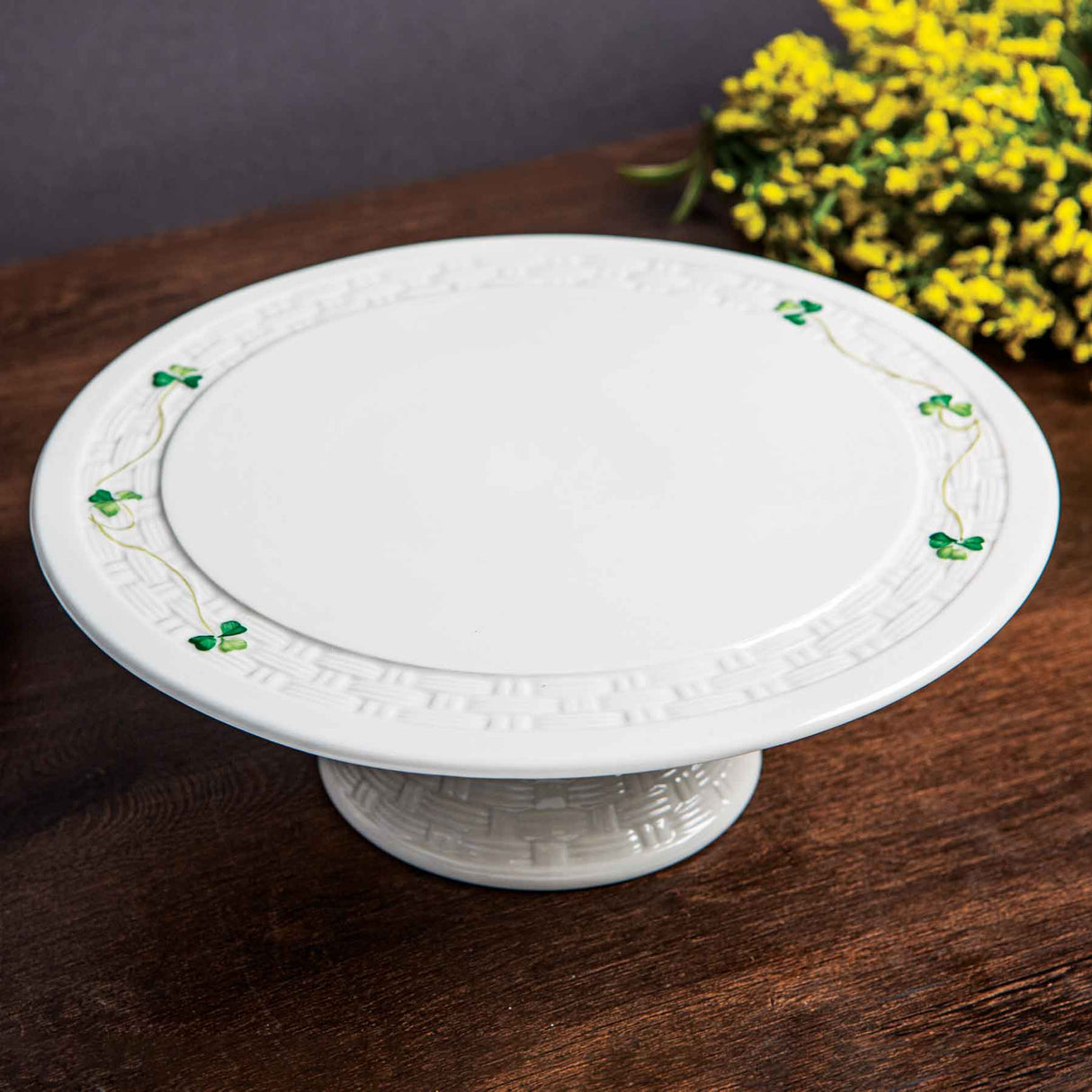 Belleek Shamrock Cake Stand - Creative Irish Gifts