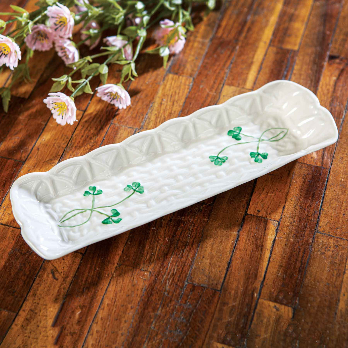 Belleek Shamrock Mint Tray - Creative Irish Gifts