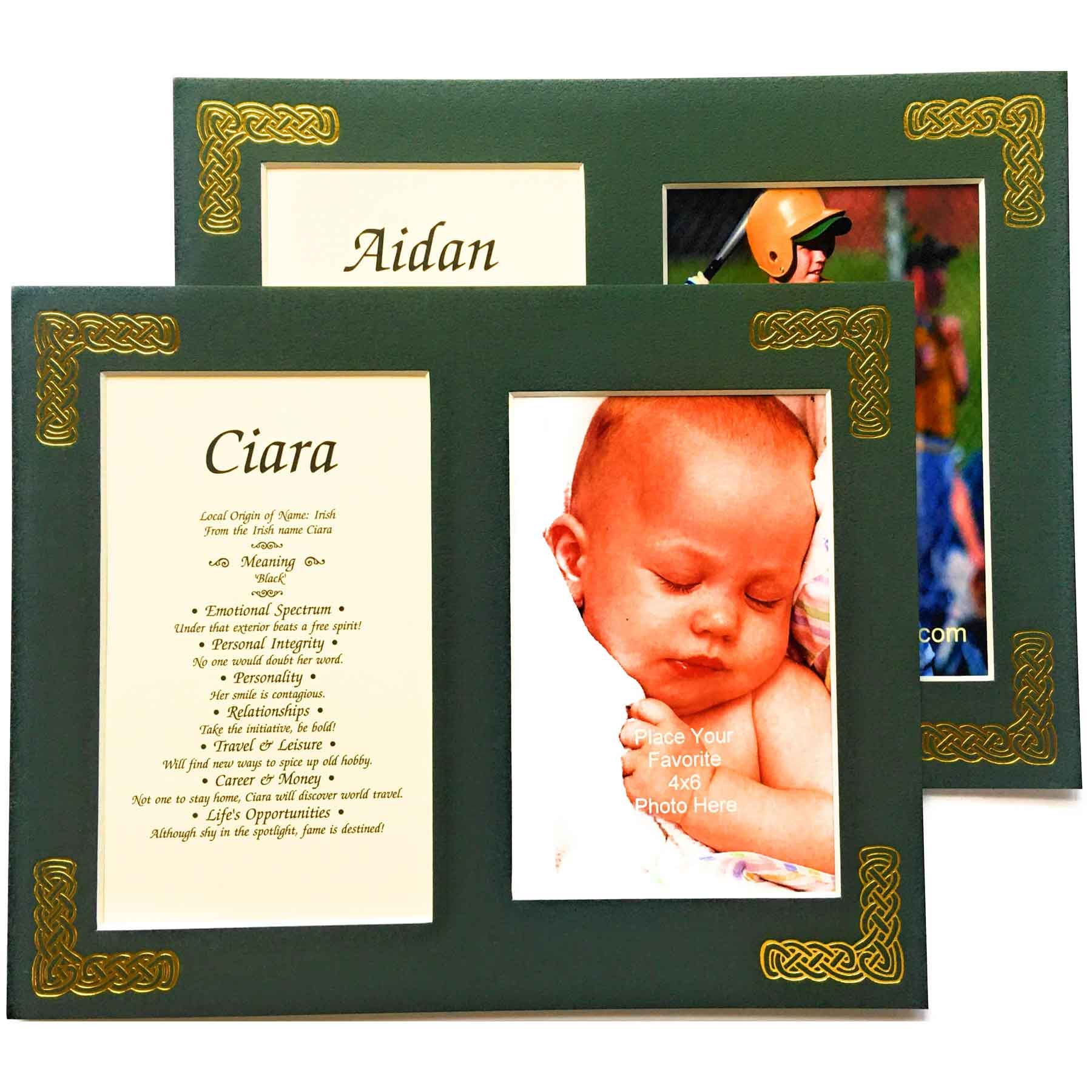 Irish Shamrock Photo Mat With Frame - Frame Your 4x6 Pictures or
