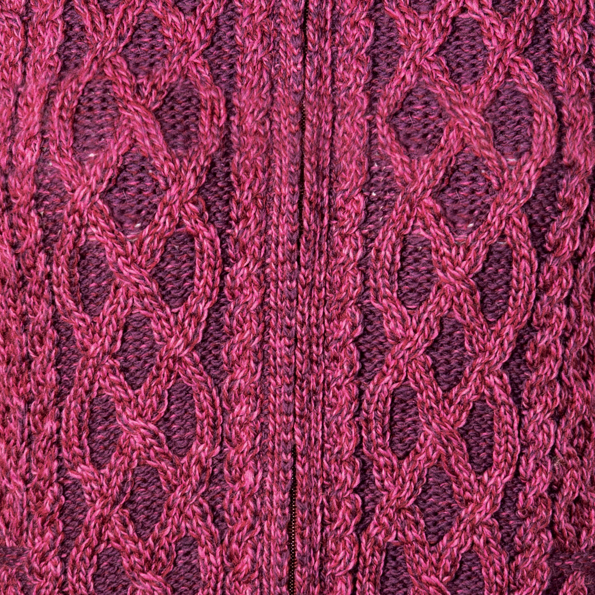 Z4689-PUR Men's Aran Cable Shawl Neck Zip Cardigan, Gray Creative Irish gift