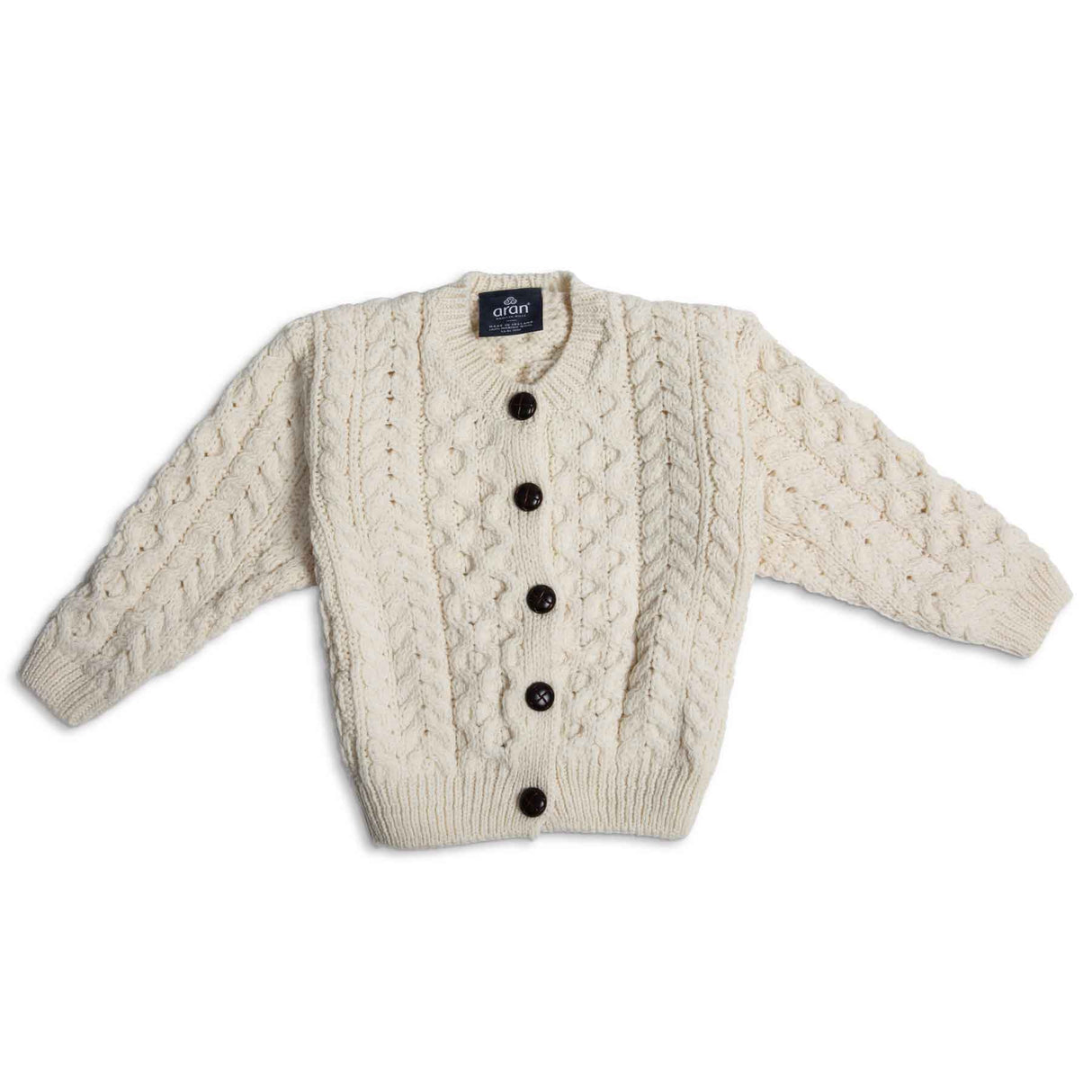 Child's Aran Knit Cardigan - Creative Irish Gifts