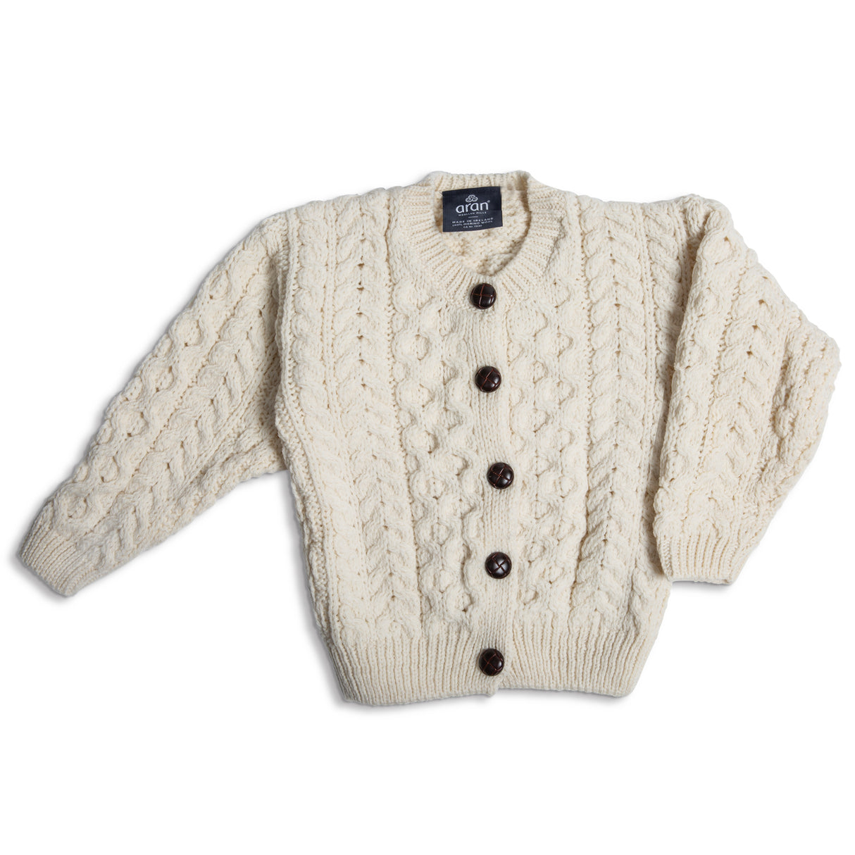 Child's Aran Knit Cardigan - Creative Irish Gifts