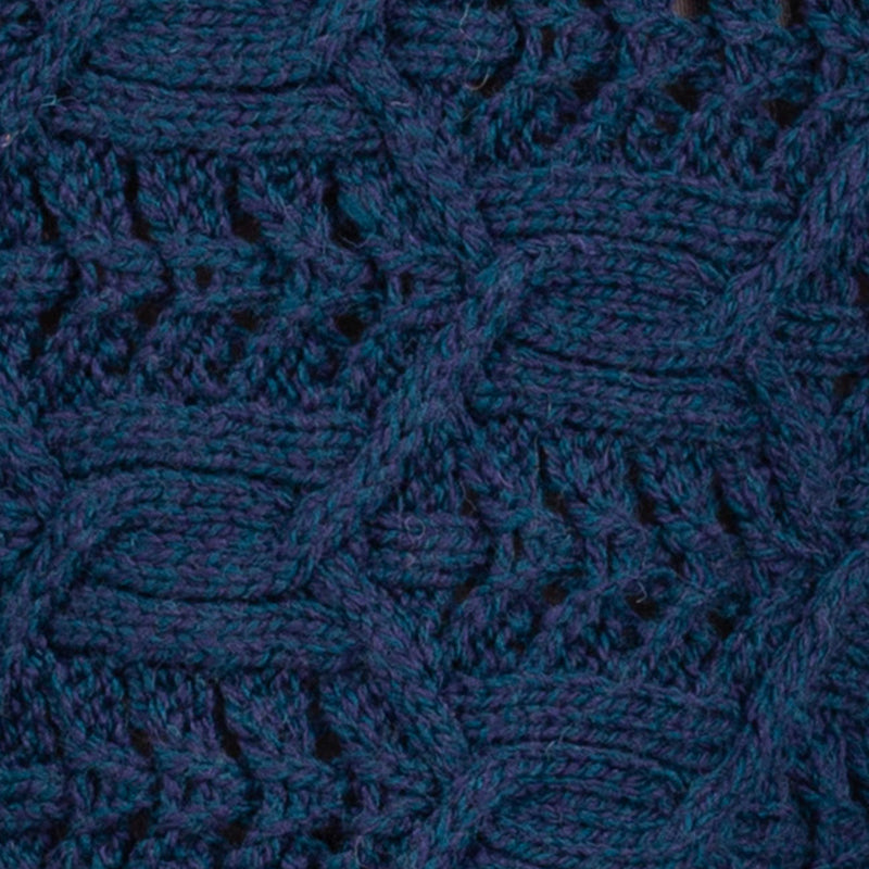 Zip Neck Aran Fisherman Sweater for Men