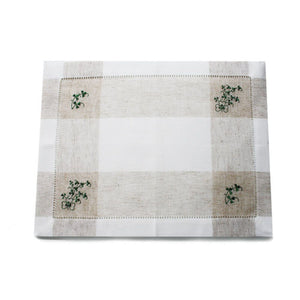 30TC Linen Irish Tablecloth with Shamrock Embroidered  Creative Irish Gifts

