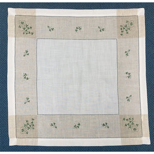 30TC Linen Irish Tablecloth with Shamrock Embroidered  Creative Irish Gifts
