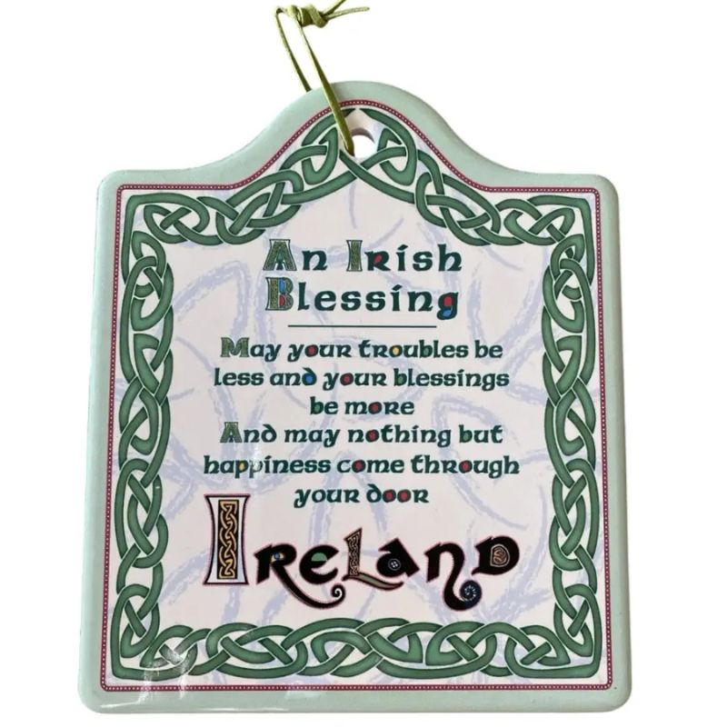 4478 Traditional Irish Ceramic Trivet with Blessing Creative Irish Gifts

