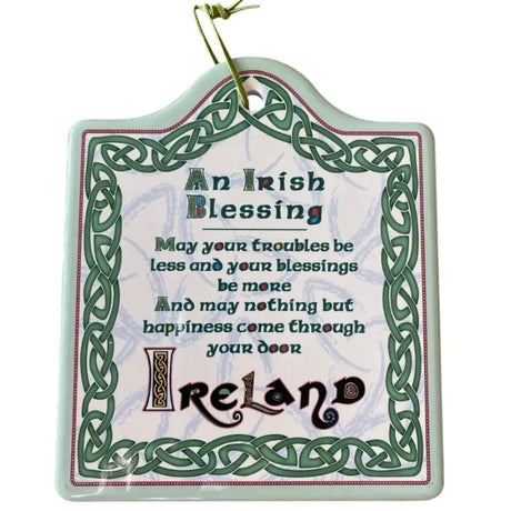4478 Traditional Irish Ceramic Trivet with Blessing Creative Irish Gifts
