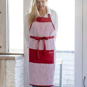  Irish Cotton Poli-Dri Apron in Red Front  Creative Irish Gifts