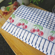 Woven Jacquard Irish Tea Towel Cherries Creative Irish.com
