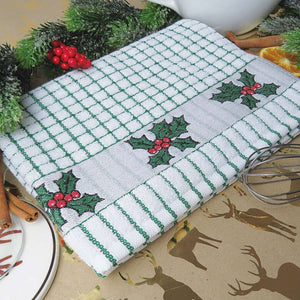 Woven Jacquard Irish Tea Towel Holly Creative Irish.com
