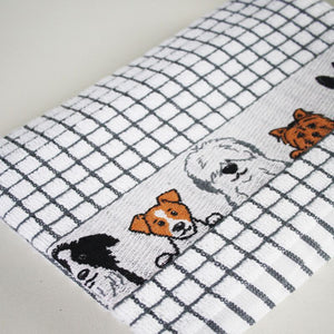 Woven Jacquard Irish Tea Towel Dogs Studio Creative Irish.com
