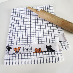 Woven Jacquard Irish Tea Towel Dogs Studio  Creative Irish.com
