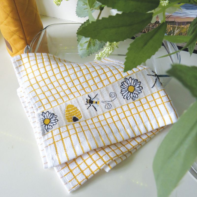 Woven Jacquard Irish Tea Towel Bees Lifestyle Creative Irish.com
