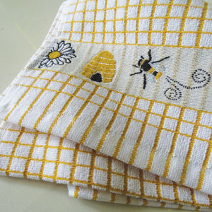 Woven Jacquard Irish Tea Towel Bees Lifestyle Creative Irish.com
