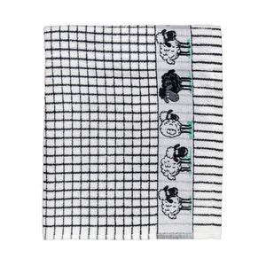 Woven Jacquard Irish Sheep Tea Towel CreativeIrish.com
