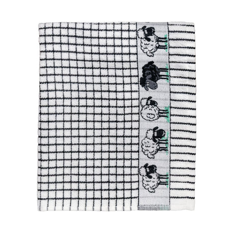 Woven Jacquard Irish Sheep Tea Towel CreativeIrish.com

