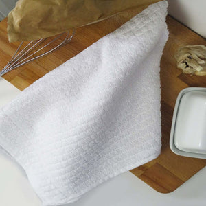 Woven Jacquard Irish Tea Towel White Creative Irish.com
