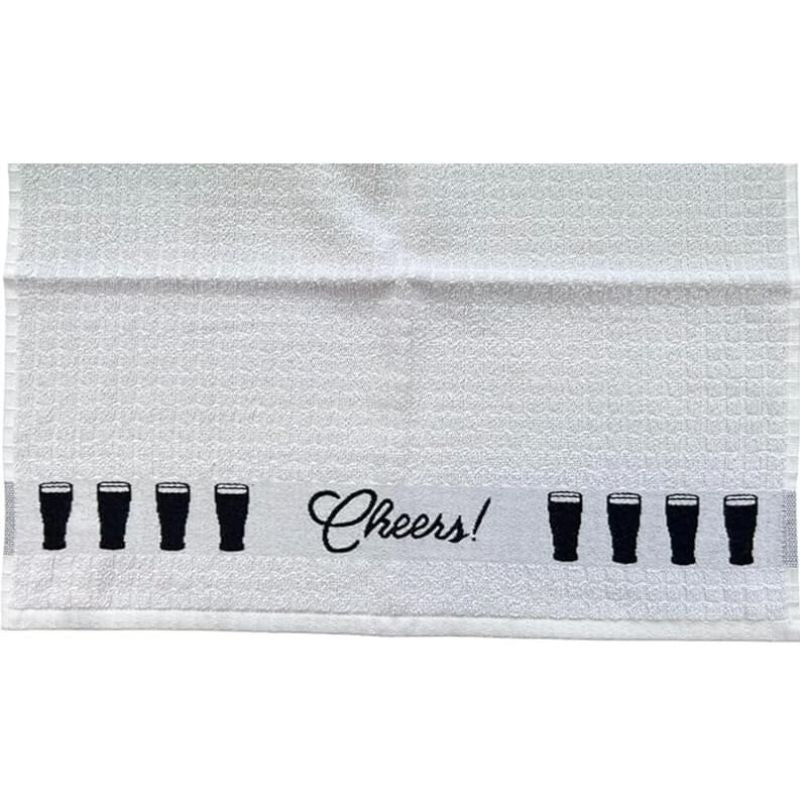Woven Jacquard Irish Tea Towel Cheers Creative Irish.com
