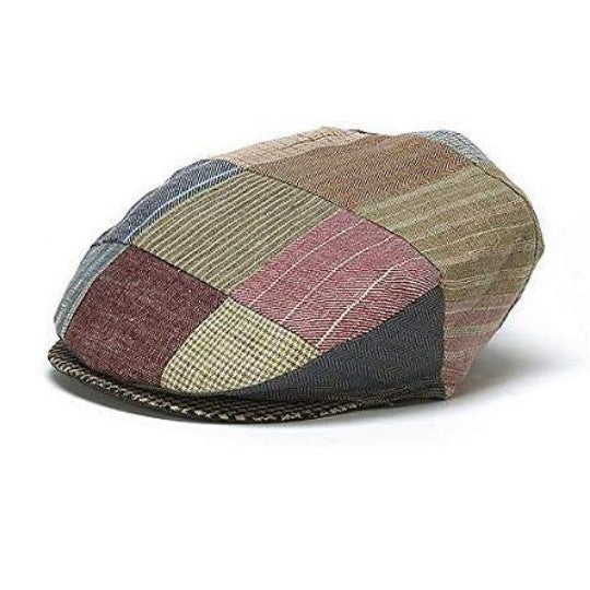 77B1L-Patch Men's Handcrafted Patchwork Traditional Irish Flat Cap Creative Irish gift.com