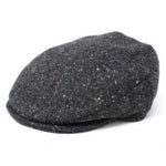 Men's Classic Irish Wool Tweed Flat Cap Dark Grey Creative Irish Gift 