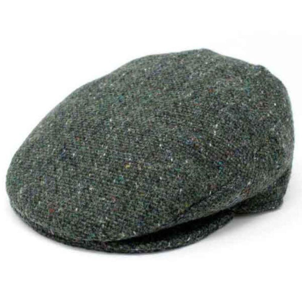 Men's Classic Irish Wool Tweed Flat Cap Dark Green Creative Irish Gift