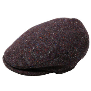 Men's Classic Irish Wool Tweed Flat Cap Brown Creative Irish Gift