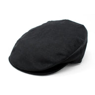 Men's Irish Linen Flat Cap Black Creative Irish Gift